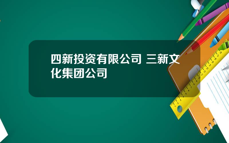 四新投资有限公司 三新文化集团公司